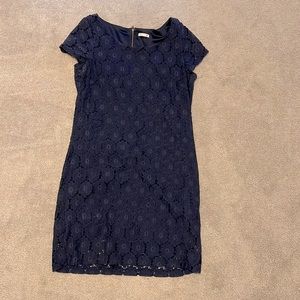 Navy Blue eyelet dress size large